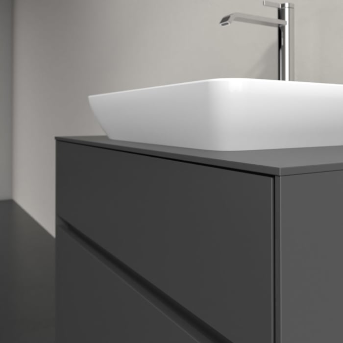 Villeroy & Boch Collaro Waschtischunterschrank 80 x 54,8 cm , mit LED-Beleuchtung, mit 2 Auszügen