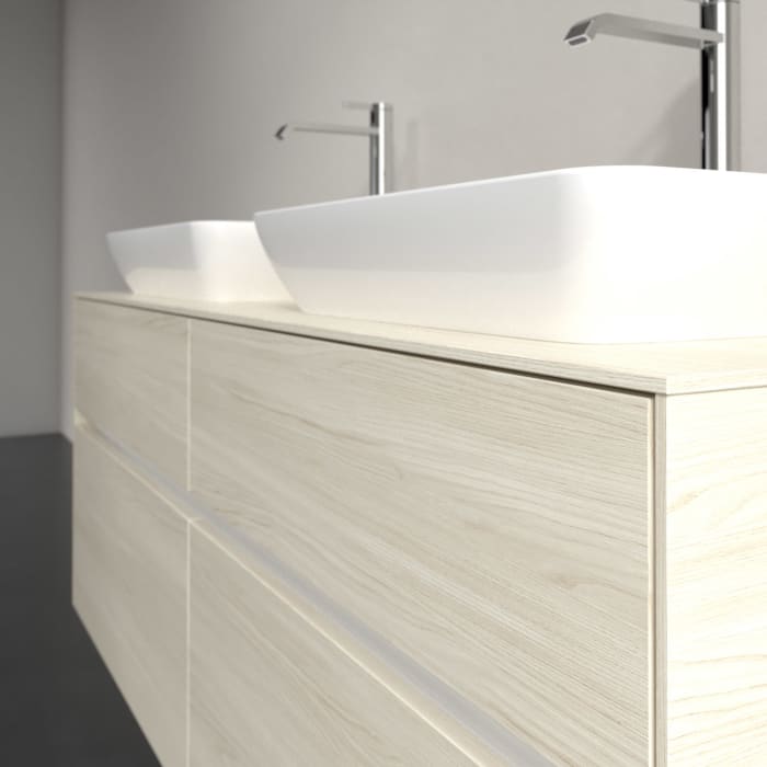 Villeroy & Boch Collaro Waschtischunterschrank 140 x 54,8 cm , mit LED-Beleuchtung, mit 4 Auszügen