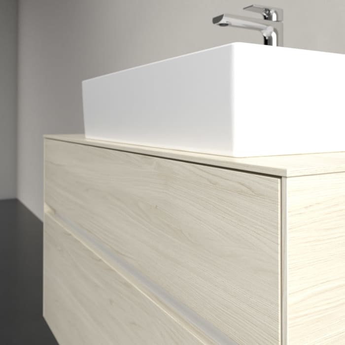 Villeroy & Boch Collaro Waschtischunterschrank 100 x 54,8 cm , mit LED-Beleuchtung, mit 2 Auszügen