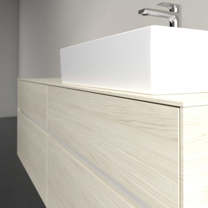 Villeroy & Boch Collaro Waschtischunterschrank 160 x 54,8 cm , mit LED-Beleuchtung, mit 4 Auszügen