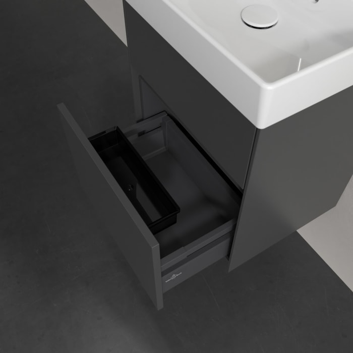 Villeroy & Boch Collaro Waschtischunterschrank 46 x 54,6 cm , mit LED-Beleuchtung, mit 2 Auszügen