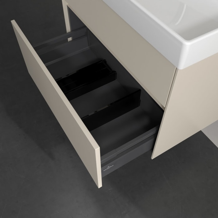 Villeroy & Boch Collaro Waschtischunterschrank 75,4 x 54,6 cm , mit LED-Beleuchtung, mit 2 Auszügen