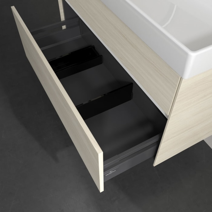 Villeroy & Boch Collaro Waschtischunterschrank 95,4 x 54,6 cm , mit LED-Beleuchtung, mit 2 Auszügen