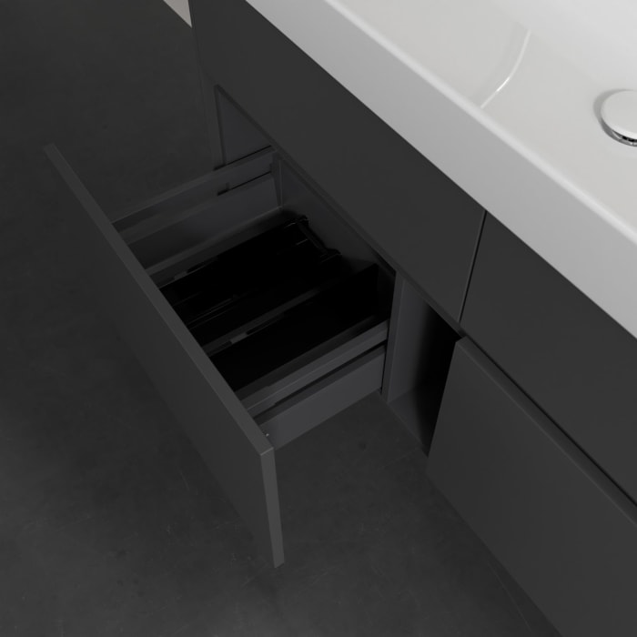 Villeroy & Boch Collaro Waschtischunterschrank 115,4 x 54,6 cm mit 4 Auszügen und LED Licht