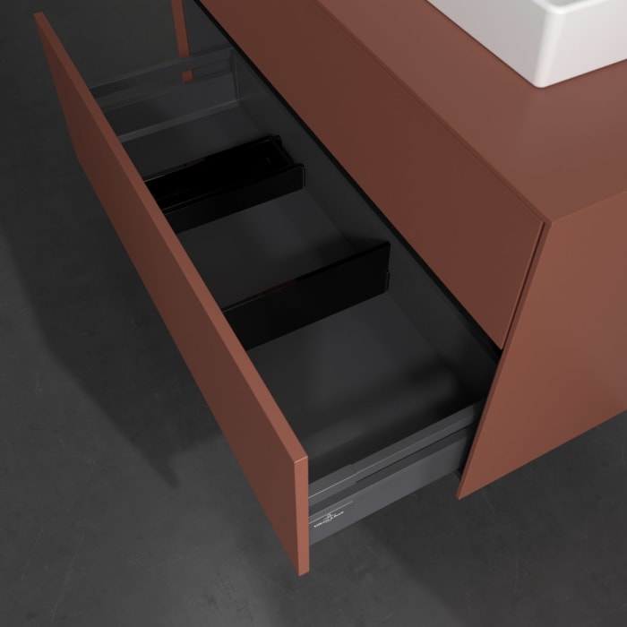 Villeroy & Boch Collaro Waschtischunterschrank 100 x 54,8 cm , mit LED-Beleuchtung, mit 2 Auszügen