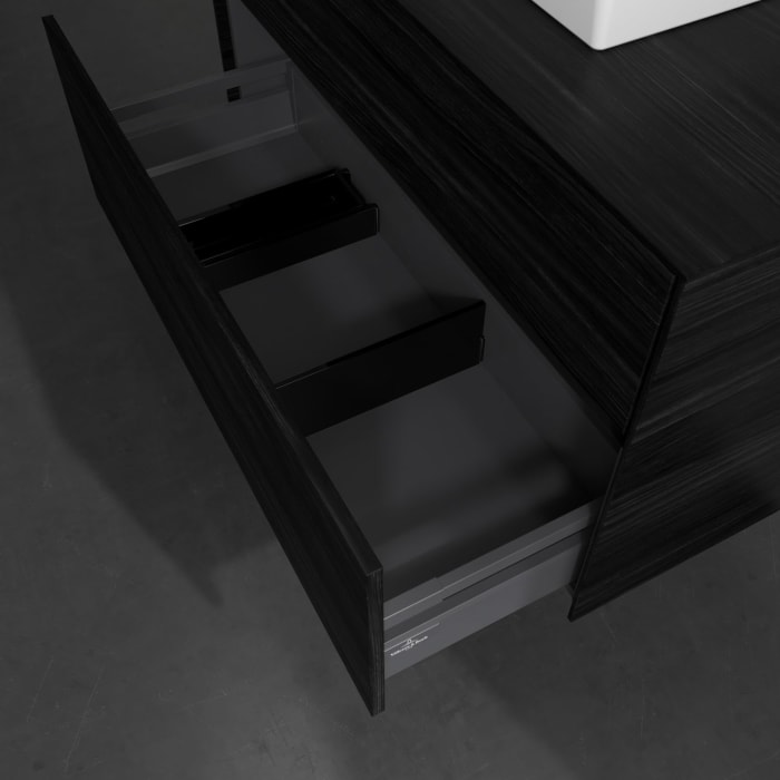 Villeroy & Boch Collaro Waschtischunterschrank 100 x 54,8 cm , mit LED-Beleuchtung, mit 2 Auszügen