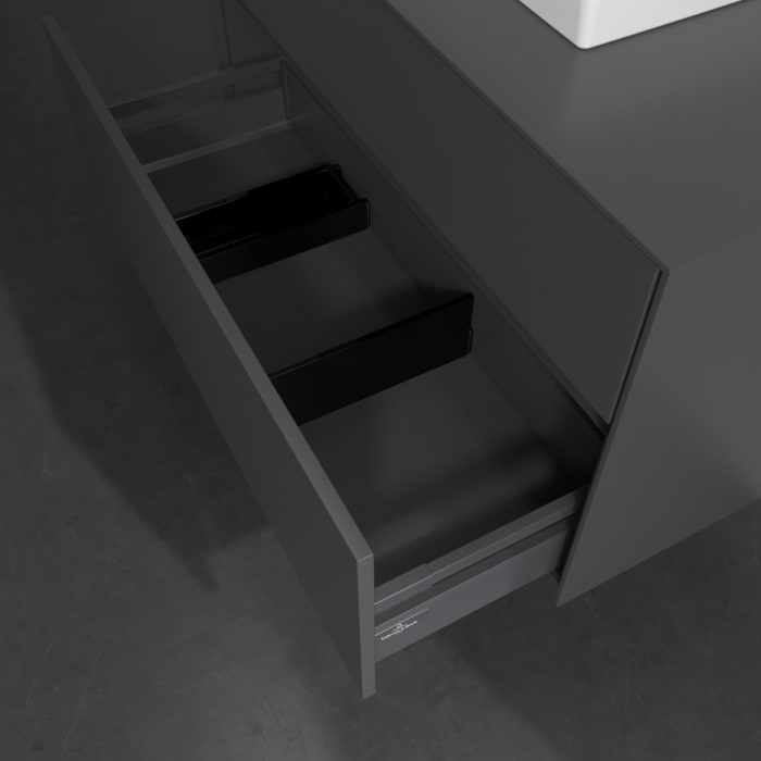 Villeroy & Boch Collaro Waschtischunterschrank 100 x 54,8 cm , mit LED-Beleuchtung, mit 2 Auszügen