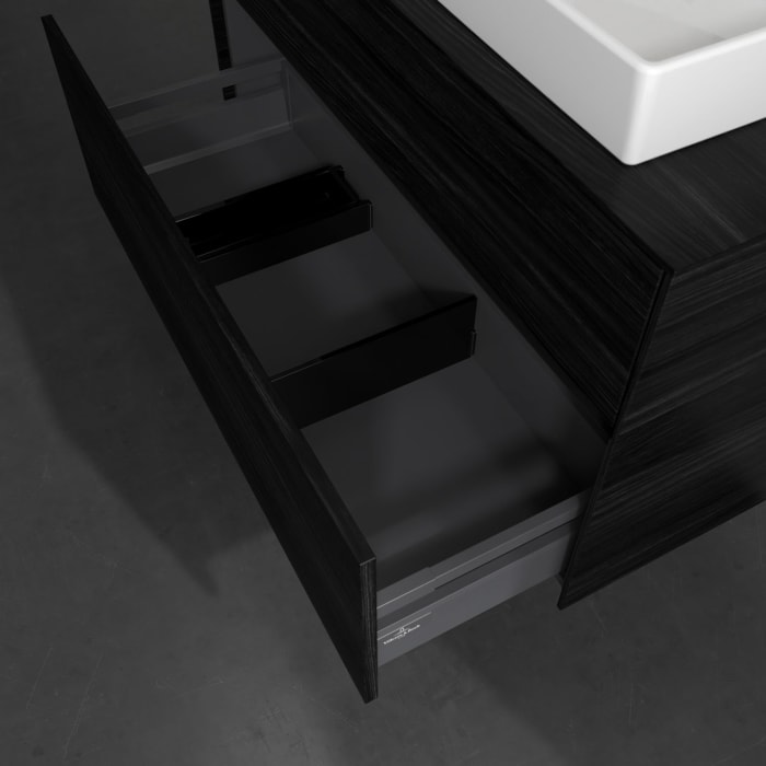 Villeroy & Boch Collaro Waschtischunterschrank 100 x 54,8 cm , mit LED-Beleuchtung, mit 2 Auszügen