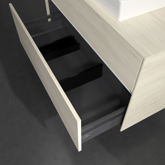 Villeroy & Boch Collaro Waschtischunterschrank 100 x 54,8 cm , mit LED-Beleuchtung, mit 2 Auszügen