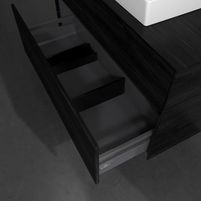 Villeroy & Boch Collaro Waschtischunterschrank 100 x 54,8 cm , mit LED-Beleuchtung, mit 2 Auszügen