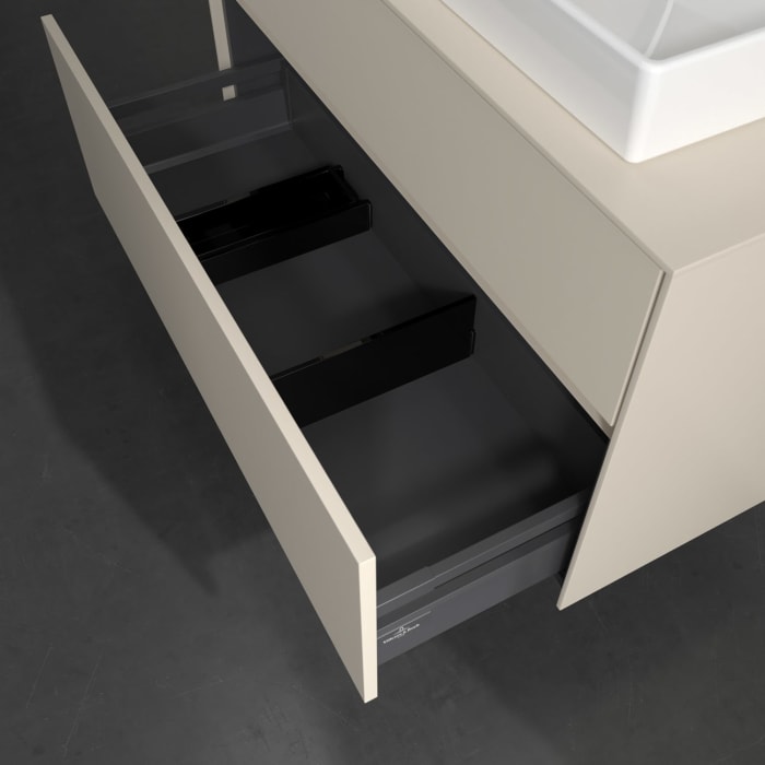 Villeroy & Boch Collaro Waschtischunterschrank 100 x 54,8 cm , mit LED-Beleuchtung, mit 2 Auszügen