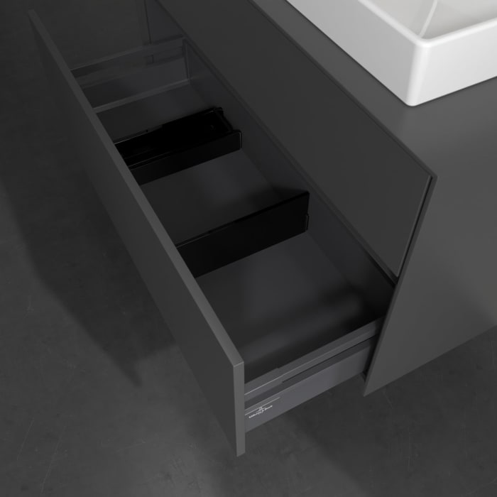 Villeroy & Boch Collaro Waschtischunterschrank 100 x 54,8 cm , mit LED-Beleuchtung, mit 2 Auszügen