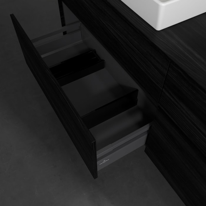 Villeroy & Boch Collaro Waschtischunterschrank 160 x 54,8 cm , mit LED-Beleuchtung, mit 4 Auszügen