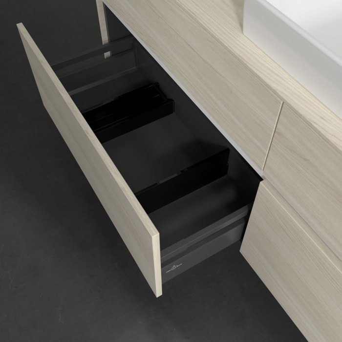 Villeroy & Boch Collaro Waschtischunterschrank 160 x 54,8 cm , mit LED-Beleuchtung, mit 4 Auszügen