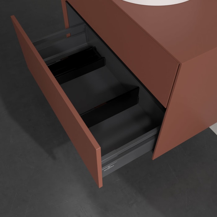 Villeroy & Boch Collaro Waschtischunterschrank 80 x 54,8 cm , mit LED-Beleuchtung, mit 2 Auszügen