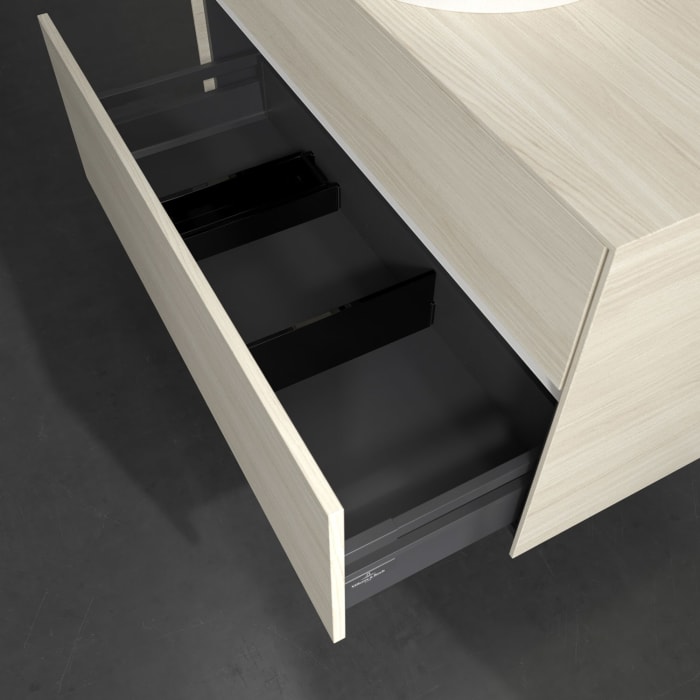 Villeroy & Boch Collaro Waschtischunterschrank 100 x 54,8 cm , mit LED-Beleuchtung, mit 2 Auszügen