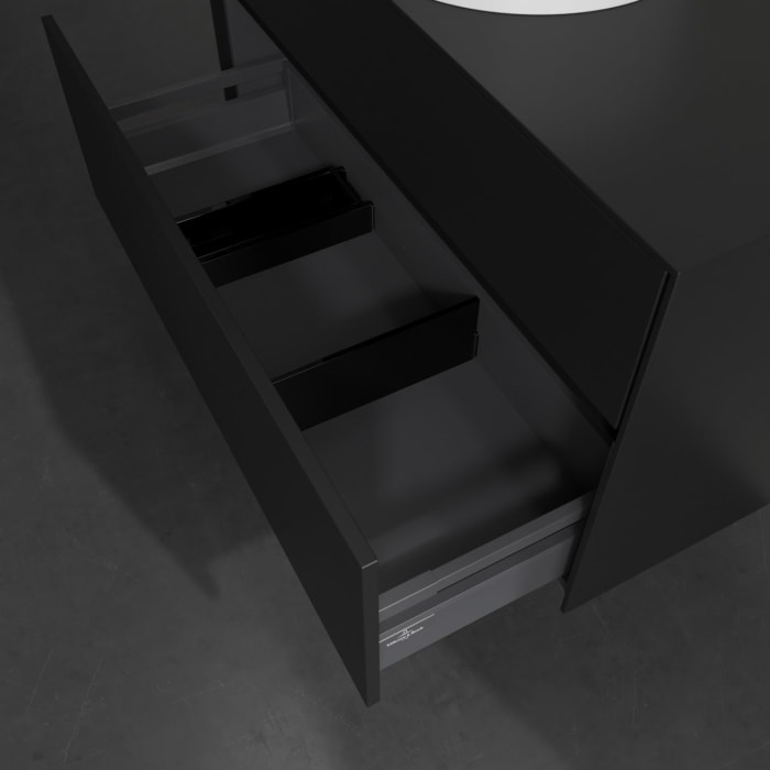 Villeroy & Boch Collaro Waschtischunterschrank 100 x 54,8 cm , mit LED-Beleuchtung, mit 2 Auszügen