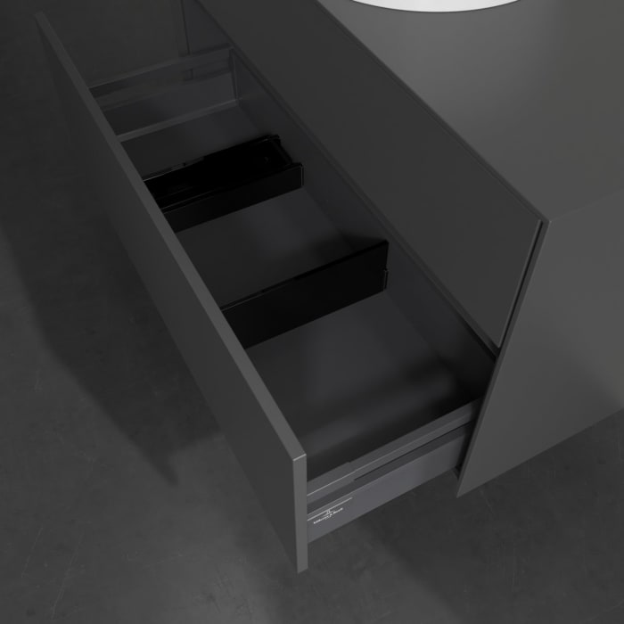 Villeroy & Boch Collaro Waschtischunterschrank 100 x 54,8 cm , mit LED-Beleuchtung, mit 2 Auszügen