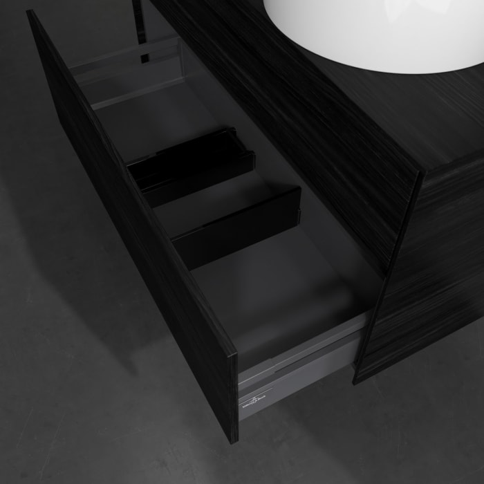 Villeroy & Boch Collaro Waschtischunterschrank 100 x 54,8 cm , mit LED-Beleuchtung, mit 2 Auszügen