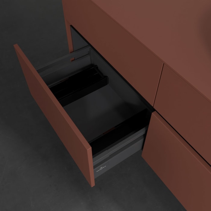 Villeroy & Boch Collaro Waschtischunterschrank 120 x 54,8 cm , mit LED-Beleuchtung, mit 4 Auszügen