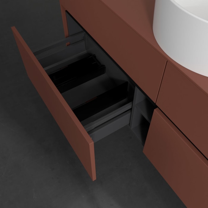 Villeroy & Boch Collaro Waschtischunterschrank 140 x 54,8 cm , mit LED-Beleuchtung, mit 4 Auszügen