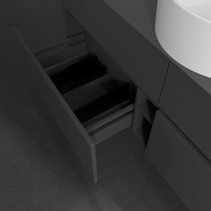 Villeroy & Boch Collaro Waschtischunterschrank 140 x 54,8 cm , mit LED-Beleuchtung, mit 4 Auszügen