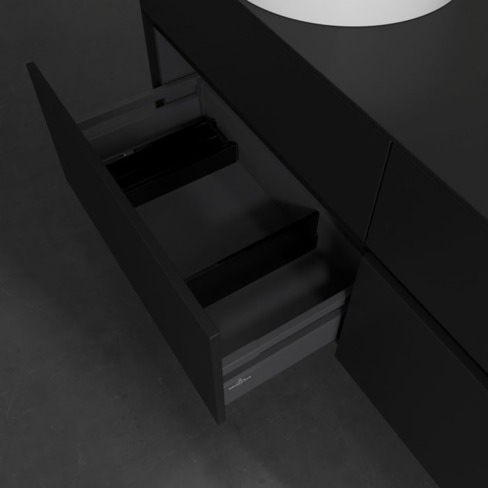 Villeroy & Boch Collaro Waschtischunterschrank 140 x 54,8 cm , mit LED-Beleuchtung, mit 4 Auszügen