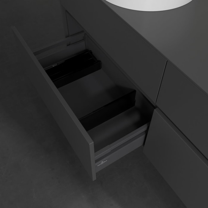 Villeroy & Boch Collaro Waschtischunterschrank 140 x 54,8 cm , mit LED-Beleuchtung, mit 4 Auszügen