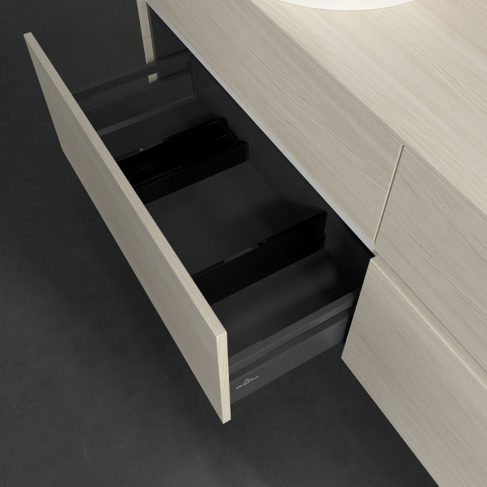 Villeroy & Boch Collaro Waschtischunterschrank 160 x 54,8 cm , mit LED-Beleuchtung, mit 4 Auszügen