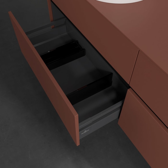 Villeroy & Boch Collaro Waschtischunterschrank 160 x 54,8 cm , mit LED-Beleuchtung, mit 4 Auszügen