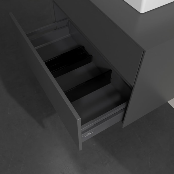 Villeroy & Boch Collaro Waschtischunterschrank 80 x 54,8 cm , mit LED-Beleuchtung, mit 2 Auszügen