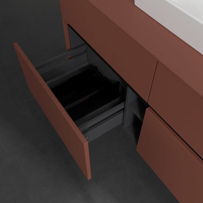 Villeroy & Boch Collaro Waschtischunterschrank 120 x 54,8 cm , mit LED-Beleuchtung, mit 4 Auszügen