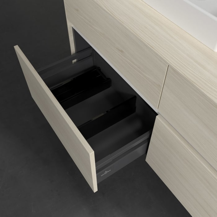 Villeroy & Boch Collaro Waschtischunterschrank 120 x 54,8 cm , mit LED-Beleuchtung, mit 4 Auszügen