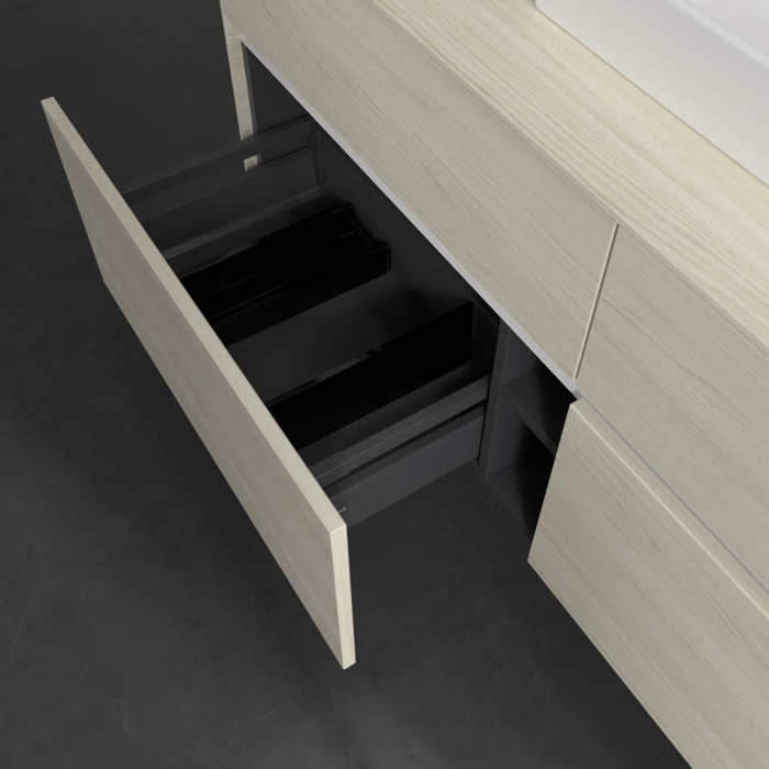 Villeroy & Boch Collaro Waschtischunterschrank 140 x 54,8 cm , mit LED-Beleuchtung, mit 4 Auszügen