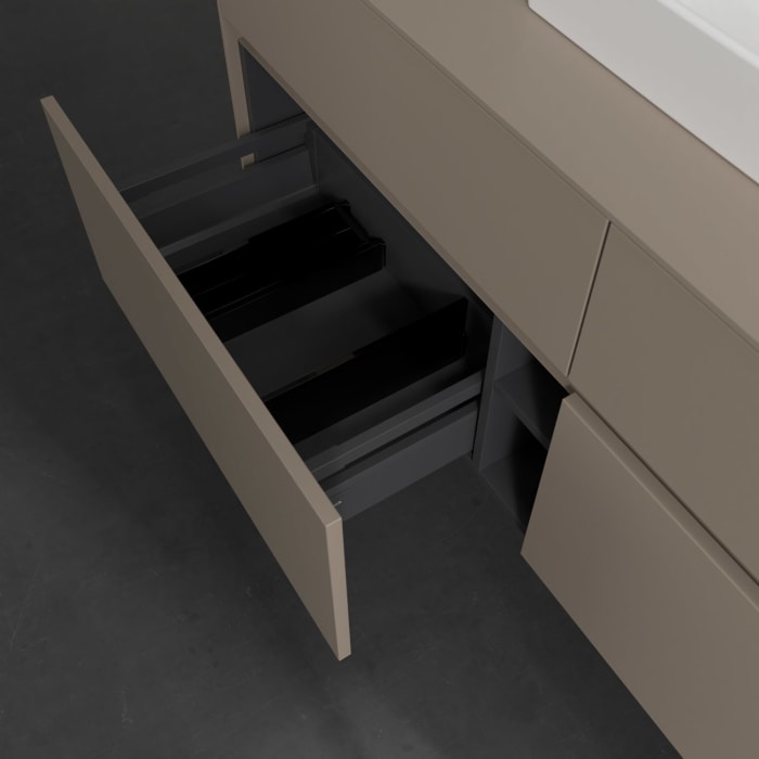 Villeroy & Boch Collaro Waschtischunterschrank 140 x 54,8 cm , mit LED-Beleuchtung, mit 4 Auszügen