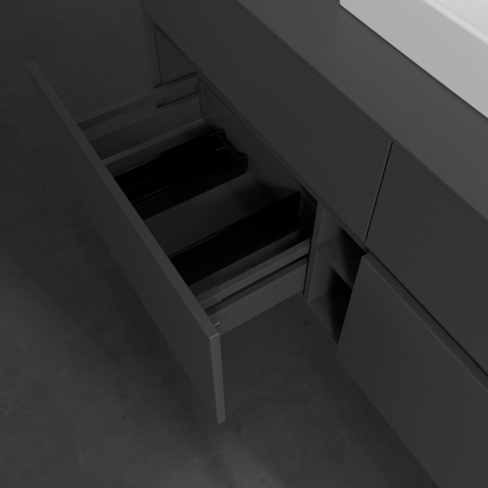 Villeroy & Boch Collaro Waschtischunterschrank 140 x 54,8 cm , mit LED-Beleuchtung, mit 4 Auszügen