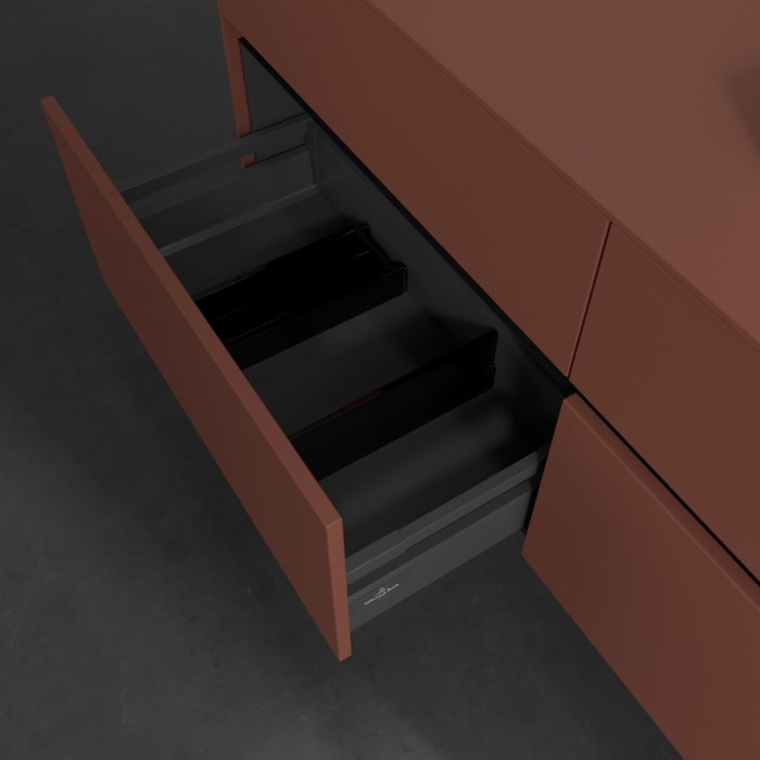 Villeroy & Boch Collaro Waschtischunterschrank 140 x 54,8 cm , mit LED-Beleuchtung, mit 4 Auszügen