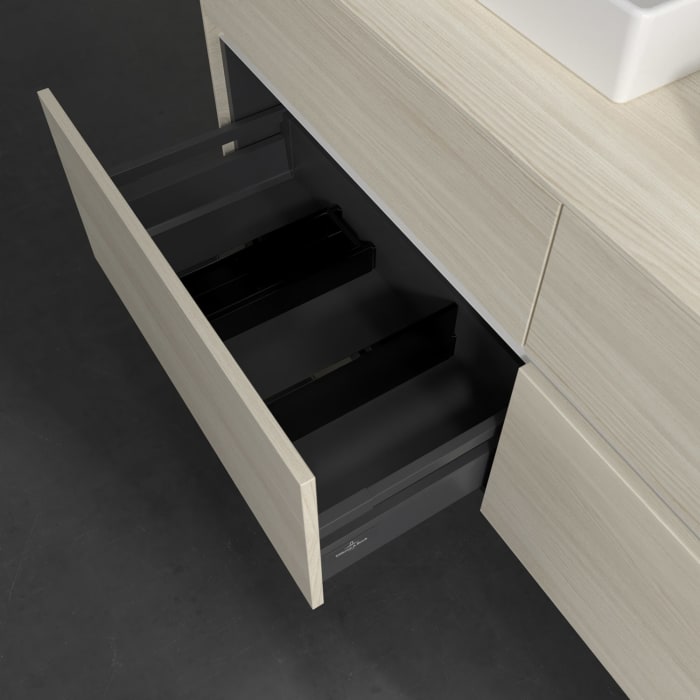 Villeroy & Boch Collaro Waschtischunterschrank 140 x 54,8 cm , mit LED-Beleuchtung, mit 4 Auszügen