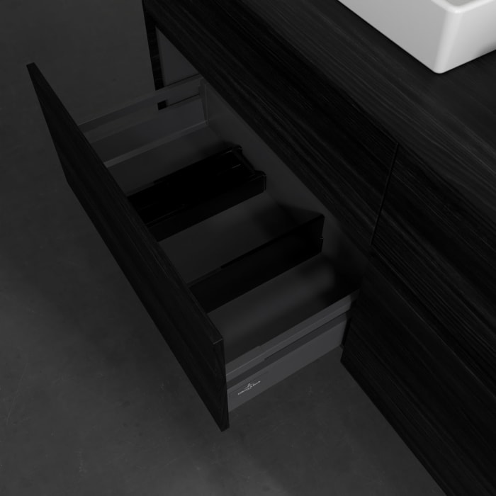 Villeroy & Boch Collaro Waschtischunterschrank 140 x 54,8 cm , mit LED-Beleuchtung, mit 4 Auszügen