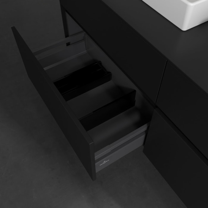 Villeroy & Boch Collaro Waschtischunterschrank 140 x 54,8 cm , mit LED-Beleuchtung, mit 4 Auszügen