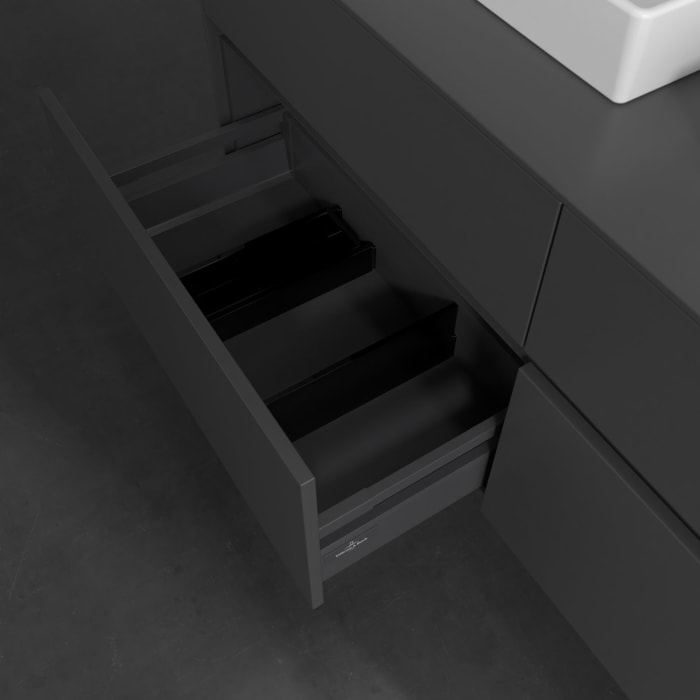 Villeroy & Boch Collaro Waschtischunterschrank 140 x 54,8 cm , mit LED-Beleuchtung, mit 4 Auszügen