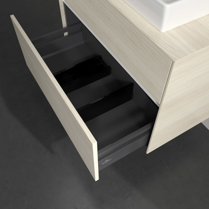 Villeroy & Boch Collaro Waschtischunterschrank 80 x 54,8 cm , mit LED-Beleuchtung, mit 2 Auszügen