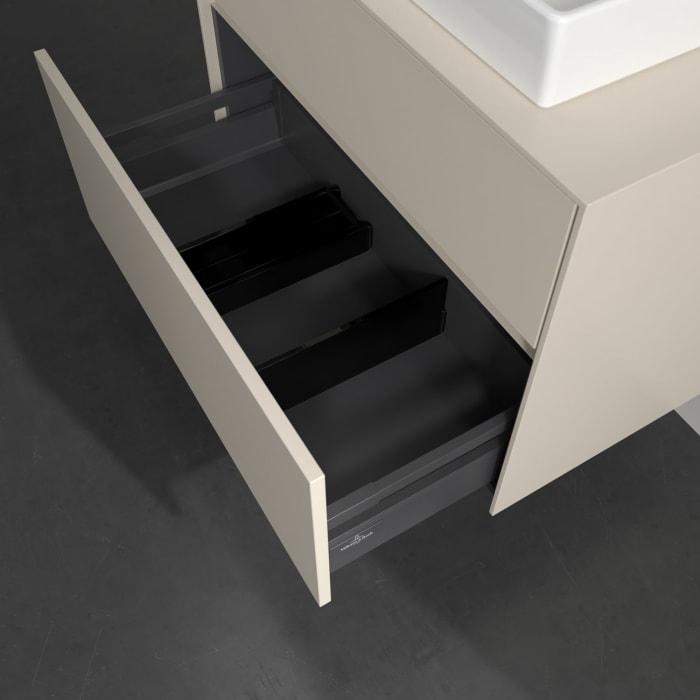 Villeroy & Boch Collaro Waschtischunterschrank 80 x 54,8 cm , mit LED-Beleuchtung, mit 2 Auszügen