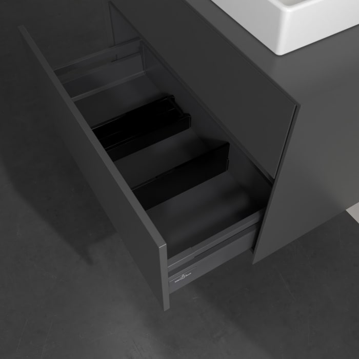 Villeroy & Boch Collaro Waschtischunterschrank 80 x 54,8 cm , mit LED-Beleuchtung, mit 2 Auszügen