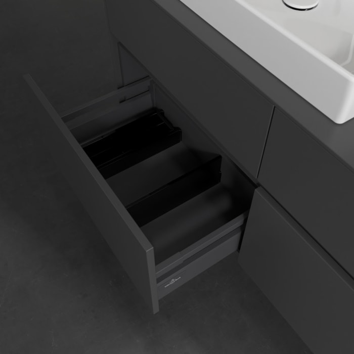 Villeroy & Boch Collaro Waschtischunterschrank 120 x 54,8 cm , mit LED-Beleuchtung, mit 4 Auszügen