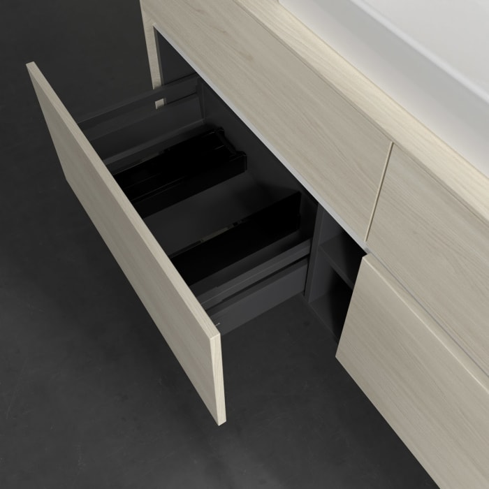 Villeroy & Boch Collaro Waschtischunterschrank 140 x 54,8 cm , mit LED-Beleuchtung, mit 4 Auszügen