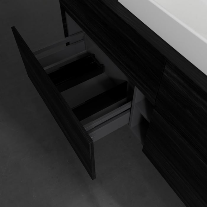 Villeroy & Boch Collaro Waschtischunterschrank 140 x 54,8 cm , mit LED-Beleuchtung, mit 4 Auszügen