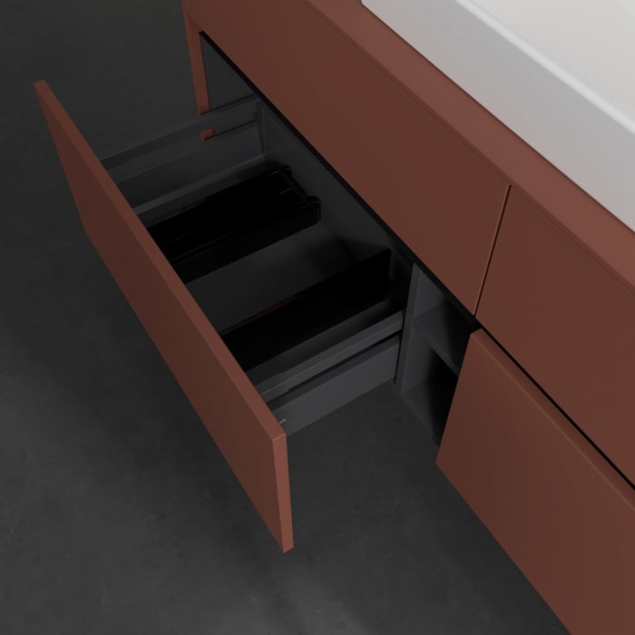 Villeroy & Boch Collaro Waschtischunterschrank 140 x 54,8 cm , mit LED-Beleuchtung, mit 4 Auszügen