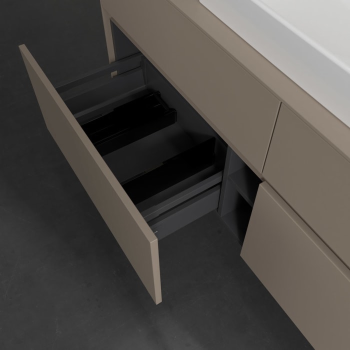 Villeroy & Boch Collaro Waschtischunterschrank 140 x 54,8 cm , mit LED-Beleuchtung, mit 4 Auszügen