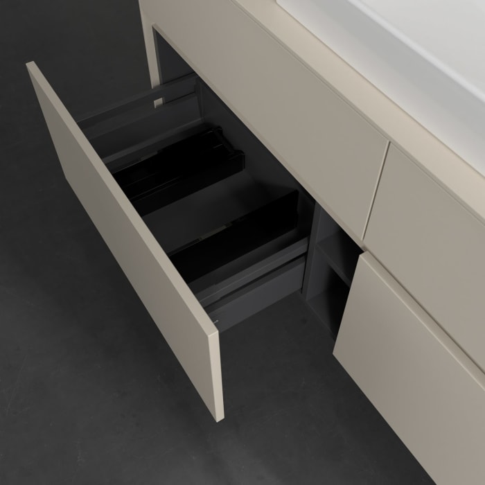 Villeroy & Boch Collaro Waschtischunterschrank 140 x 54,8 cm , mit LED-Beleuchtung, mit 4 Auszügen